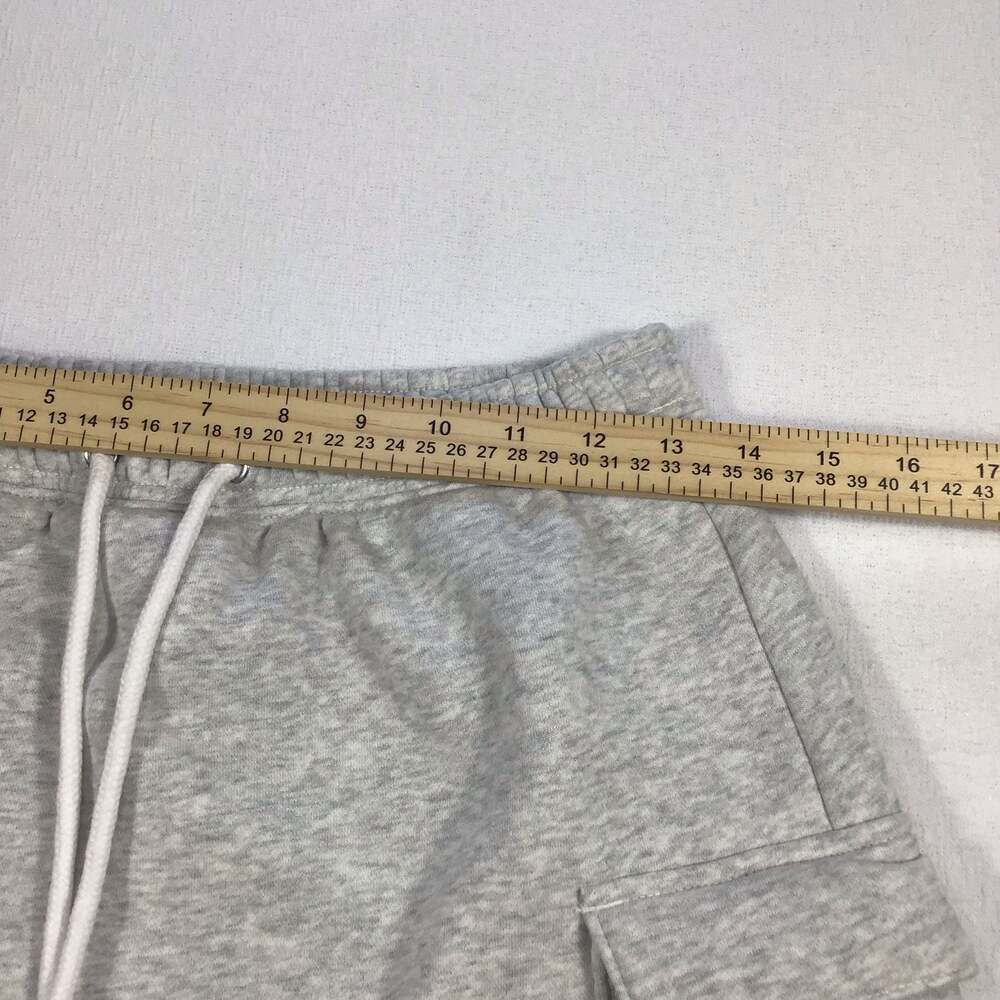Abercrombie & Fitch Grey Heather Fleece Cargo Mini Skirt Small Y2K - Picture 5 of 8